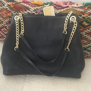 MICHAEL KORS Black leather Jet Set Chain Lg Bag
